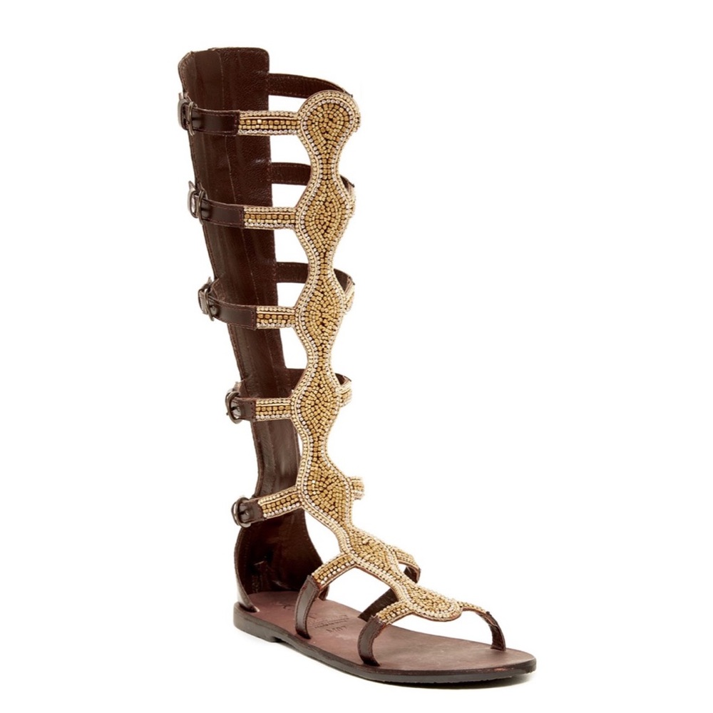 new ❦ Rebels ❦ Tall Festival Gladiators Sandals ❦ - Picture 1 of 14